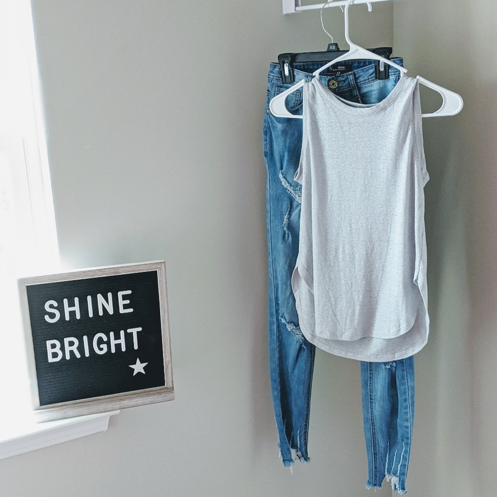 Banana Republic Silver Tank - XS